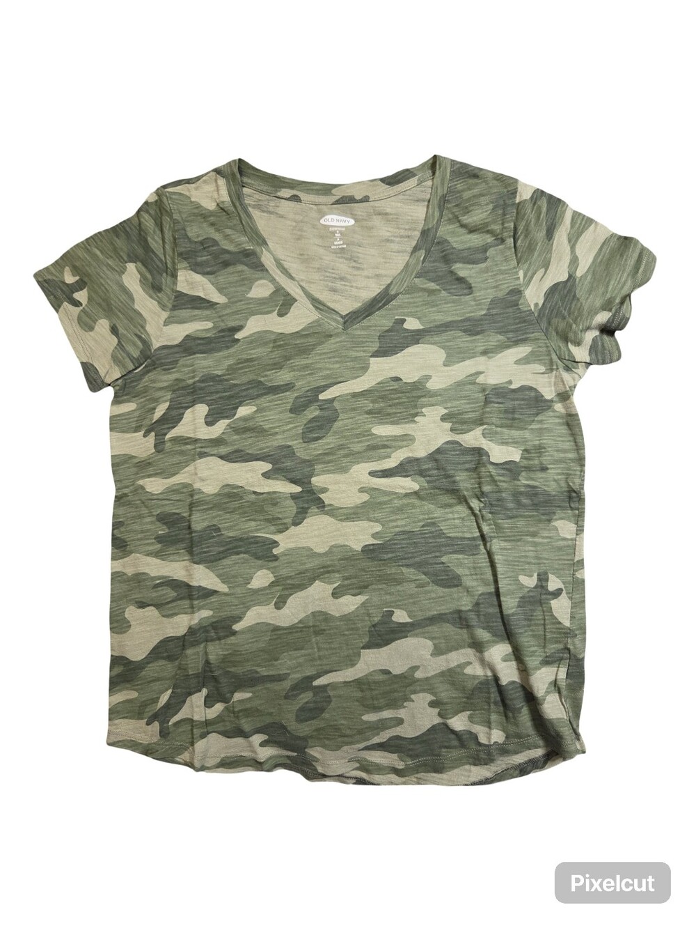 Old Navy V-neck Camo T-shirt, Small Tall